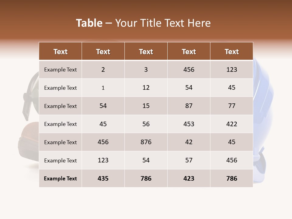 A Blue Hard Hat And Ear Muffs On Top Of A Pair Of Shoes PowerPoint Template