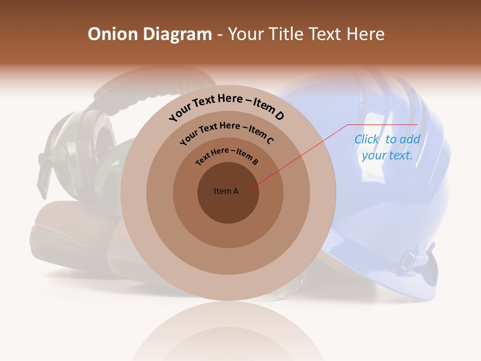 A Blue Hard Hat And Ear Muffs On Top Of A Pair Of Shoes PowerPoint Template