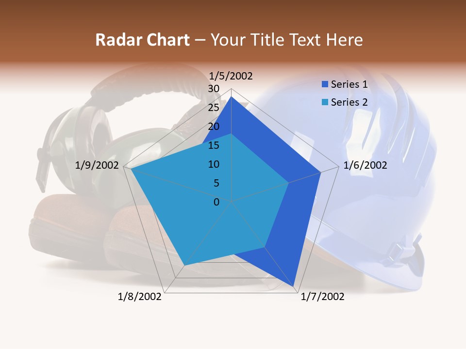 A Blue Hard Hat And Ear Muffs On Top Of A Pair Of Shoes PowerPoint Template