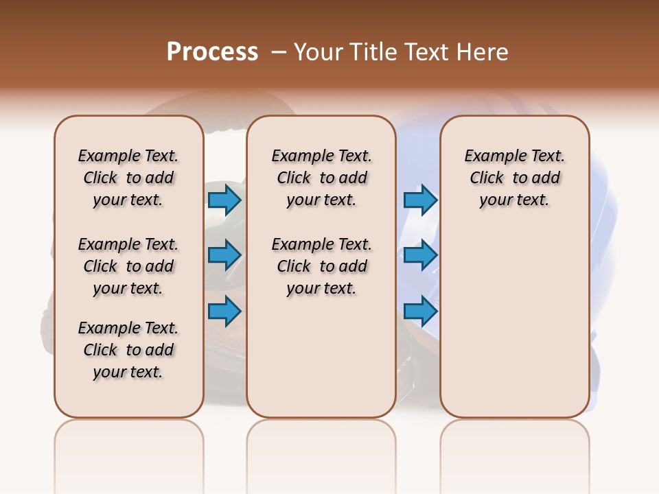 A Blue Hard Hat And Ear Muffs On Top Of A Pair Of Shoes PowerPoint Template