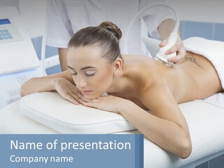 A Woman Getting A Massage In A Beauty Salon PowerPoint Template