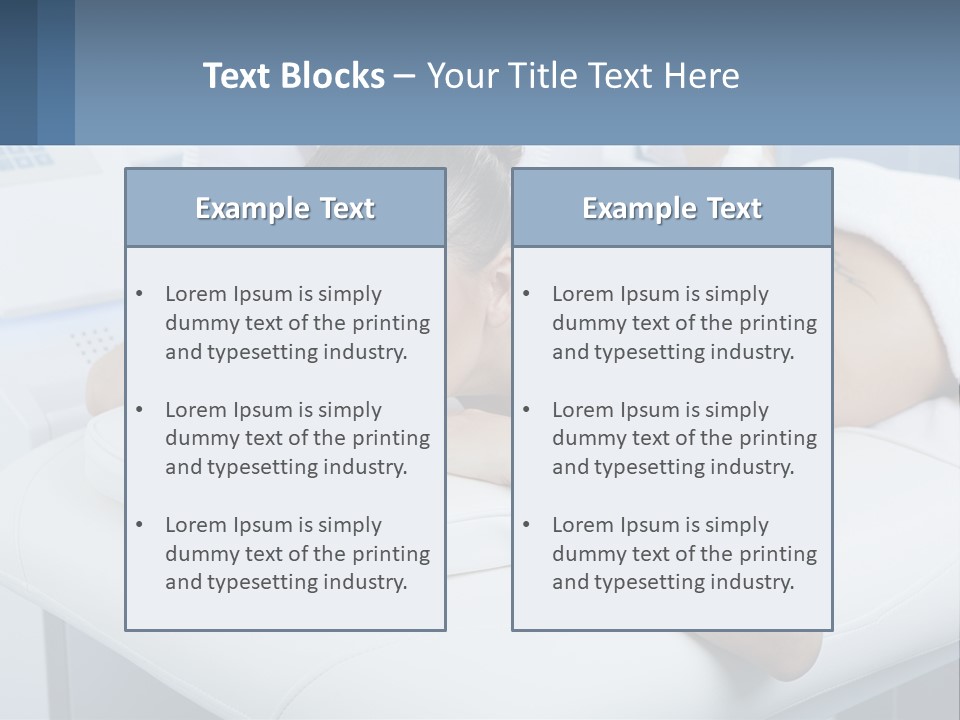 A Woman Getting A Massage In A Beauty Salon PowerPoint Template