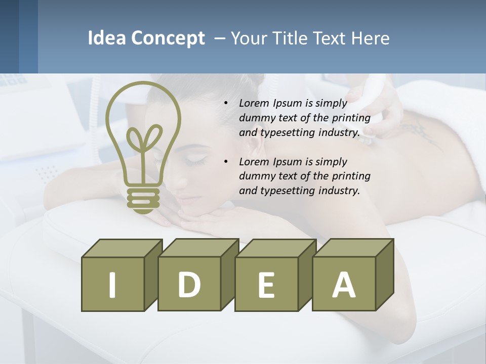 A Woman Getting A Massage In A Beauty Salon PowerPoint Template