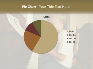 A Young Boy Playing A Piano In A Living Room PowerPoint Template