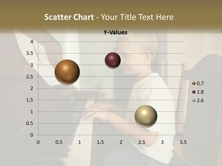 A Young Boy Playing A Piano In A Living Room PowerPoint Template