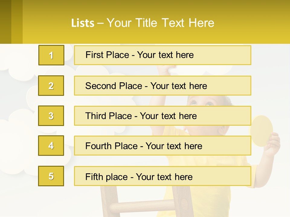 A Young Boy Holding A Ping Pong Paddle PowerPoint Template