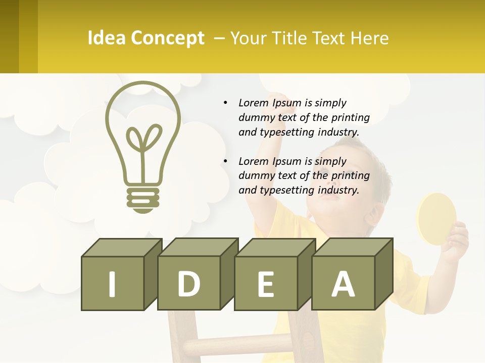 A Young Boy Holding A Ping Pong Paddle PowerPoint Template