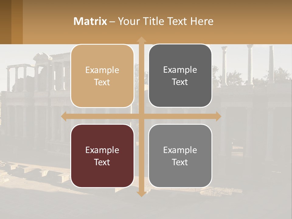 A Group Of Ruins With Columns In The Background PowerPoint Template