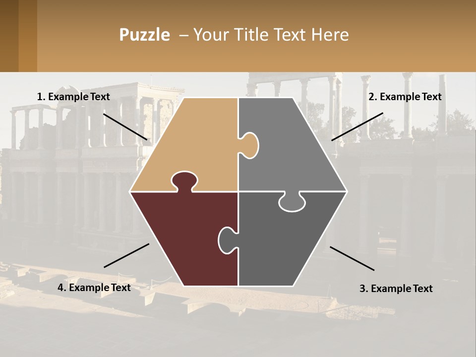 A Group Of Ruins With Columns In The Background PowerPoint Template