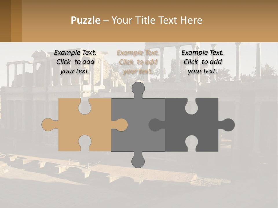 A Group Of Ruins With Columns In The Background PowerPoint Template