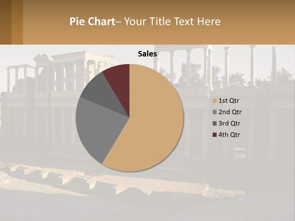 A Group Of Ruins With Columns In The Background PowerPoint Template