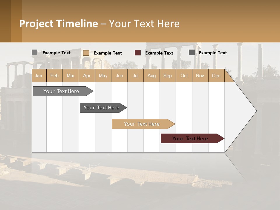 A Group Of Ruins With Columns In The Background PowerPoint Template