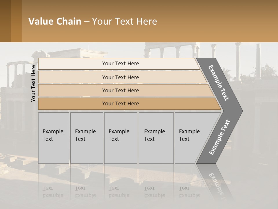 A Group Of Ruins With Columns In The Background PowerPoint Template
