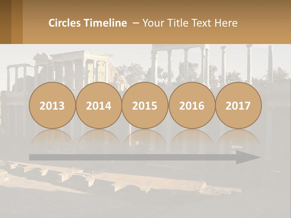 A Group Of Ruins With Columns In The Background PowerPoint Template