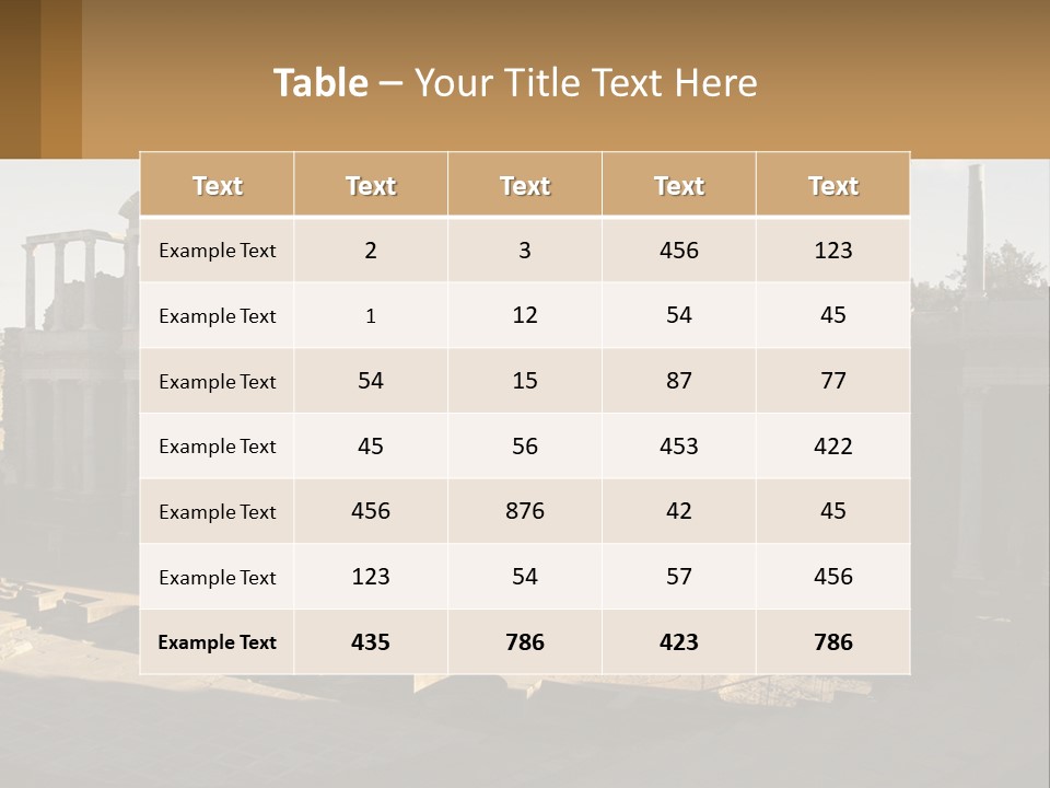 A Group Of Ruins With Columns In The Background PowerPoint Template