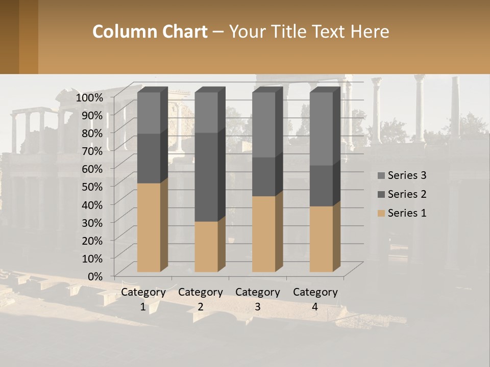 A Group Of Ruins With Columns In The Background PowerPoint Template