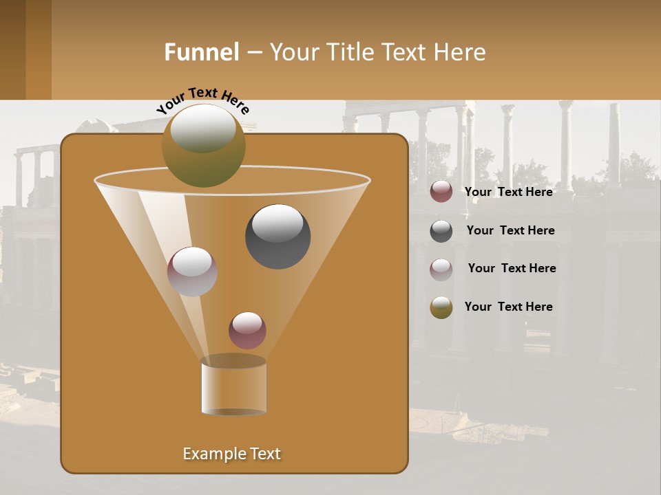 A Group Of Ruins With Columns In The Background PowerPoint Template