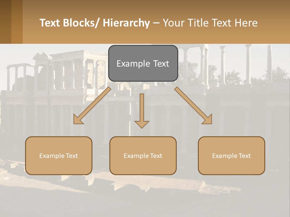 A Group Of Ruins With Columns In The Background PowerPoint Template