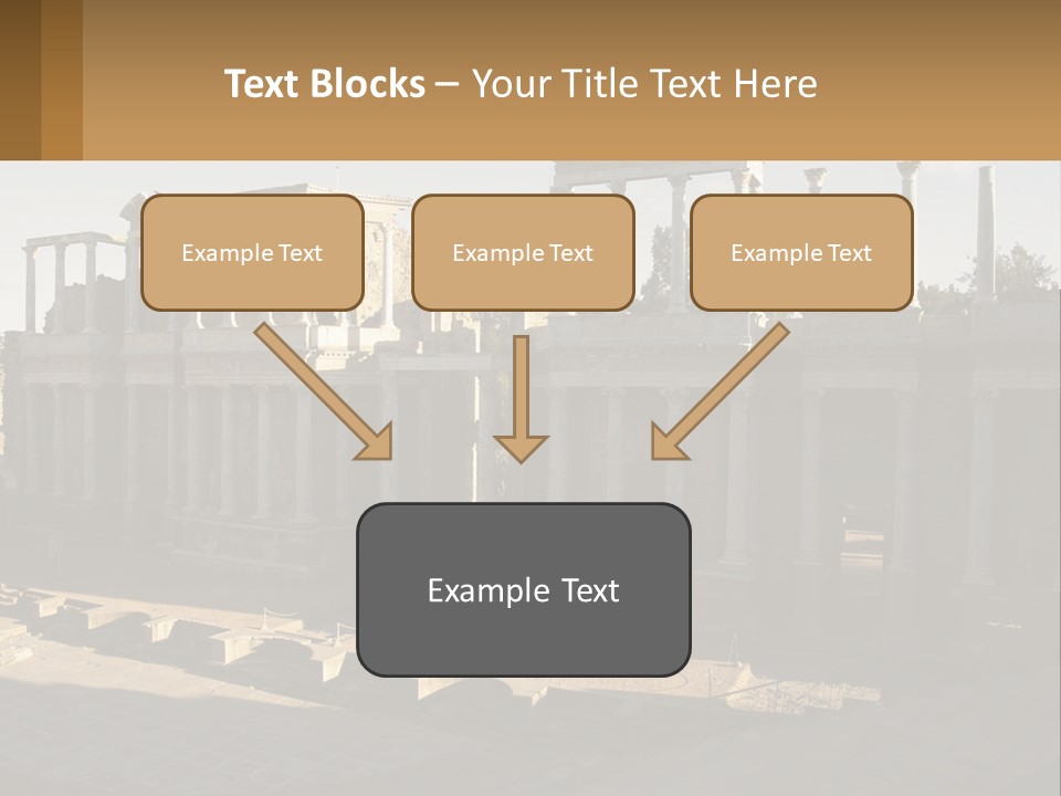 A Group Of Ruins With Columns In The Background PowerPoint Template
