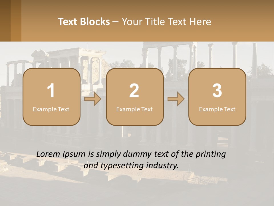 A Group Of Ruins With Columns In The Background PowerPoint Template