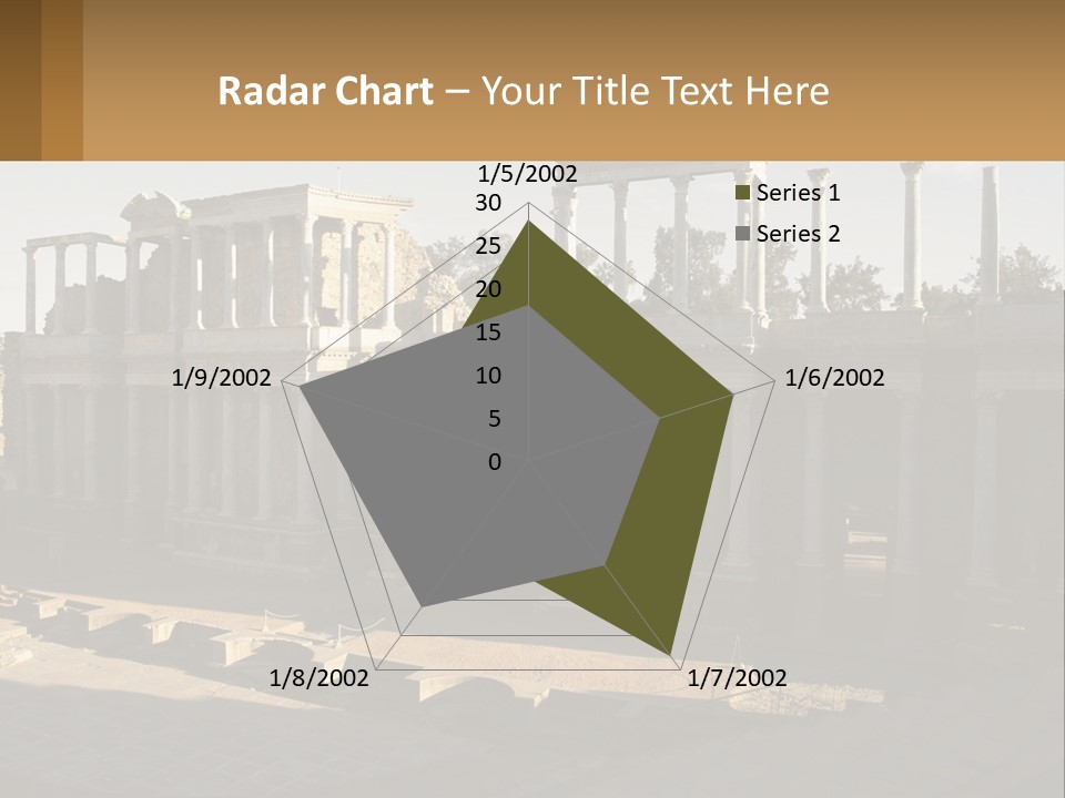 A Group Of Ruins With Columns In The Background PowerPoint Template