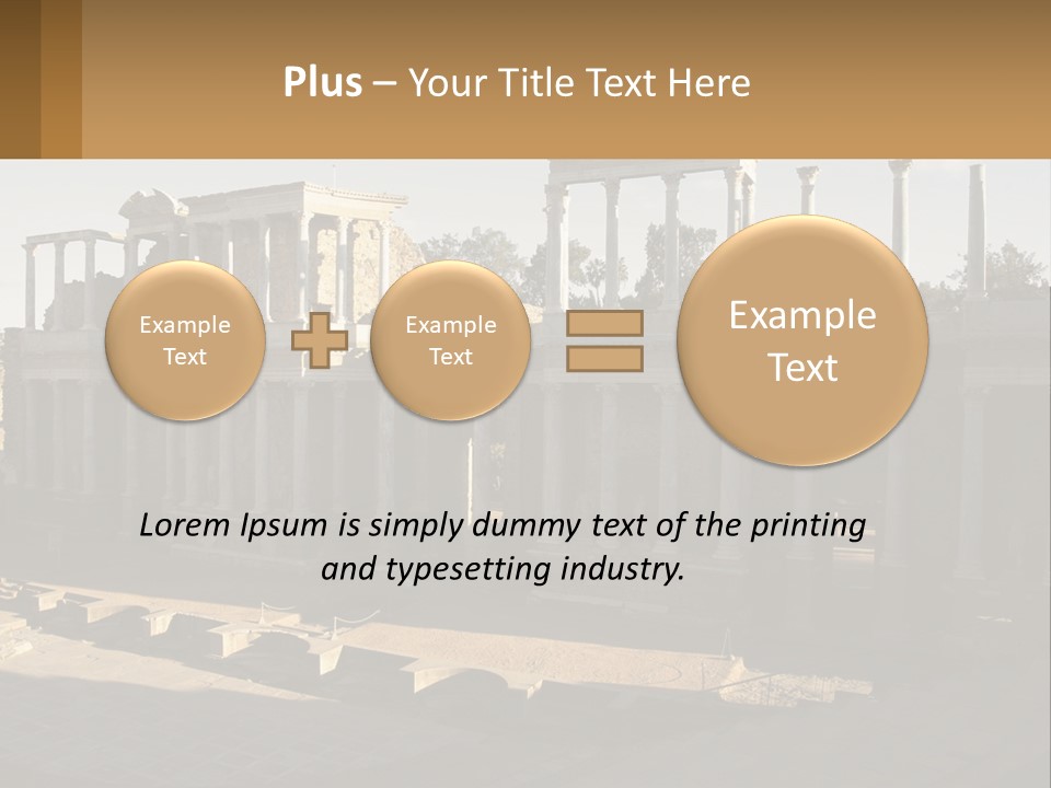 A Group Of Ruins With Columns In The Background PowerPoint Template