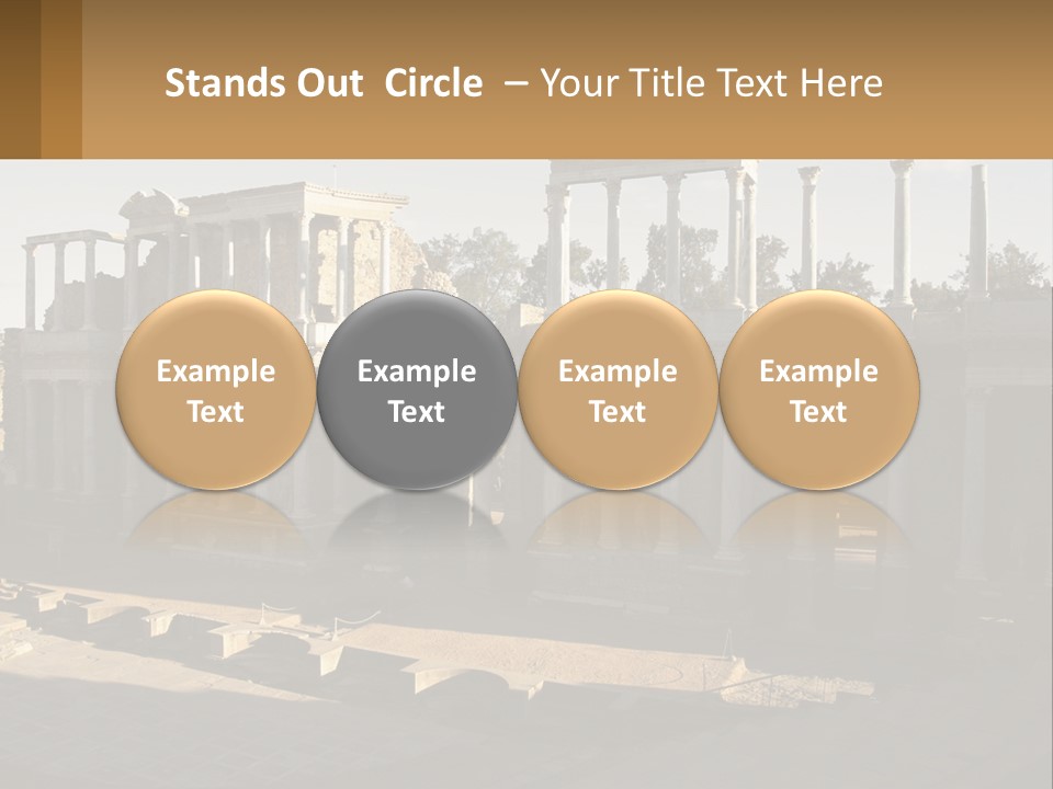 A Group Of Ruins With Columns In The Background PowerPoint Template