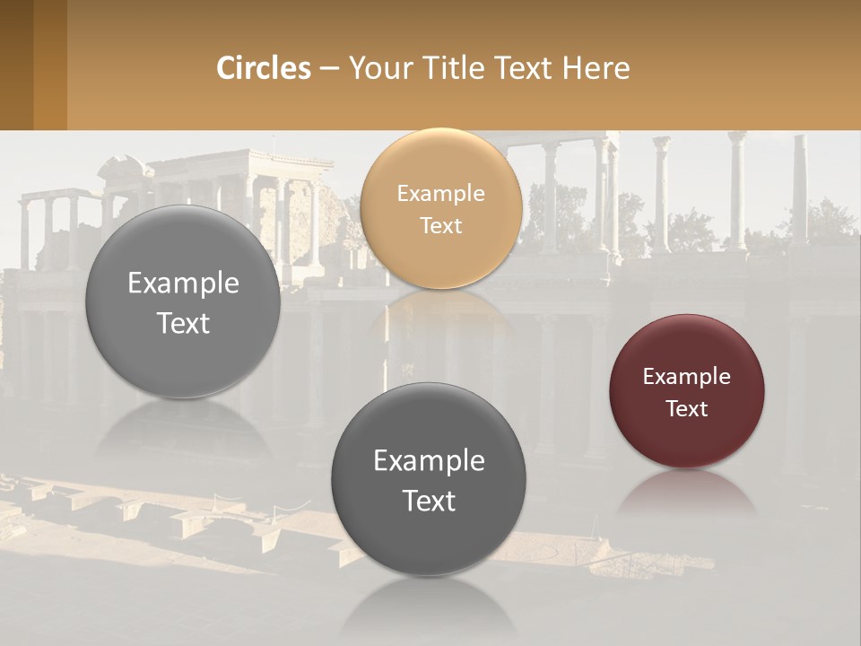 A Group Of Ruins With Columns In The Background PowerPoint Template