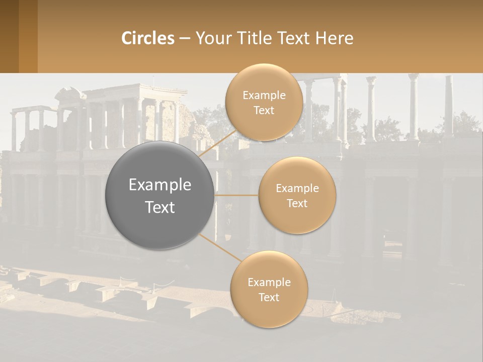 A Group Of Ruins With Columns In The Background PowerPoint Template