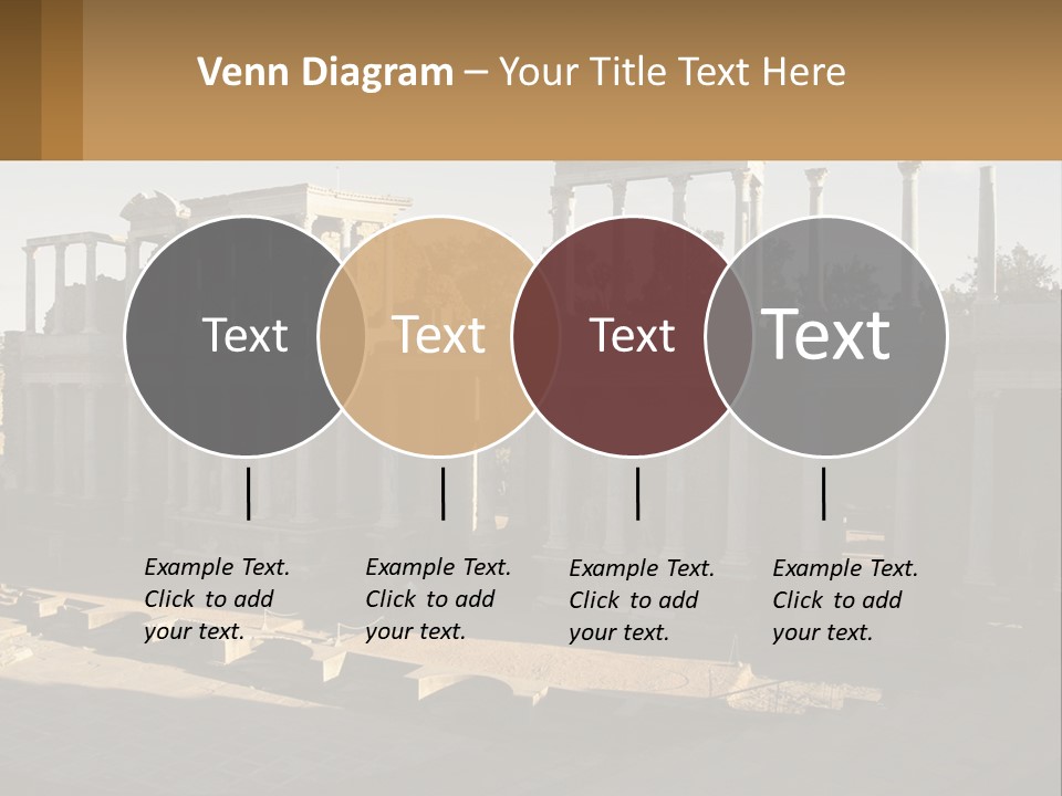 A Group Of Ruins With Columns In The Background PowerPoint Template