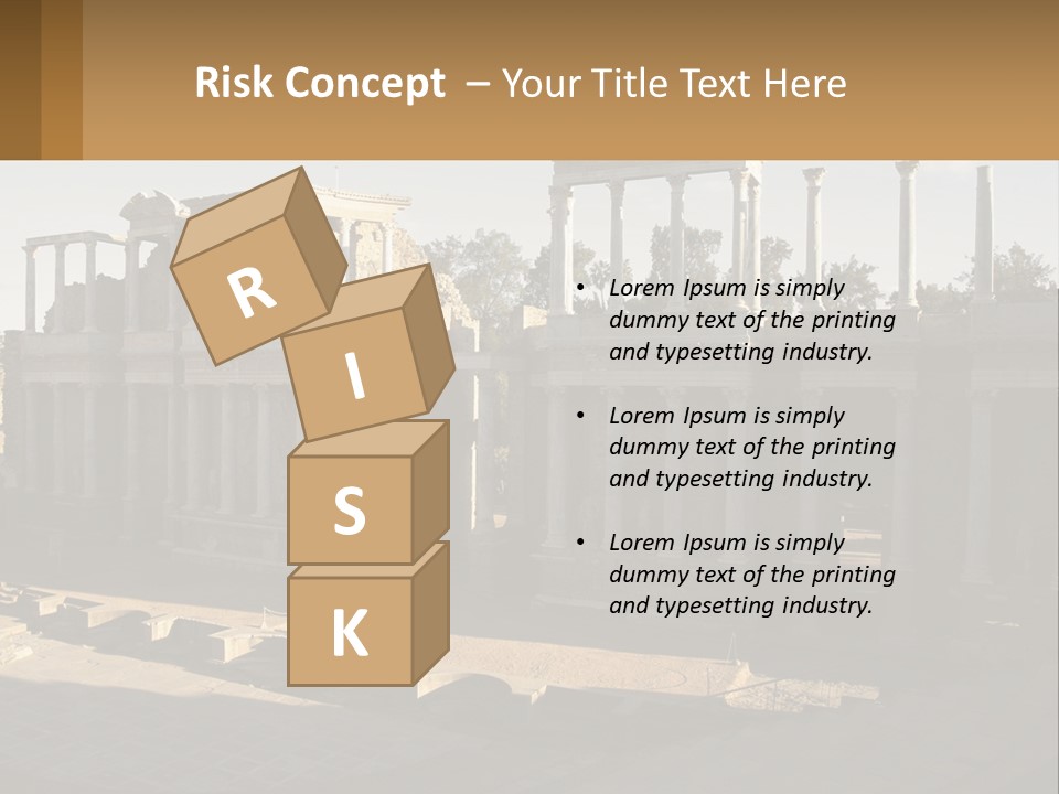 A Group Of Ruins With Columns In The Background PowerPoint Template