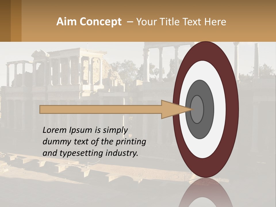 A Group Of Ruins With Columns In The Background PowerPoint Template