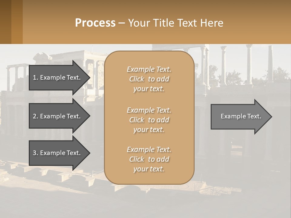 A Group Of Ruins With Columns In The Background PowerPoint Template