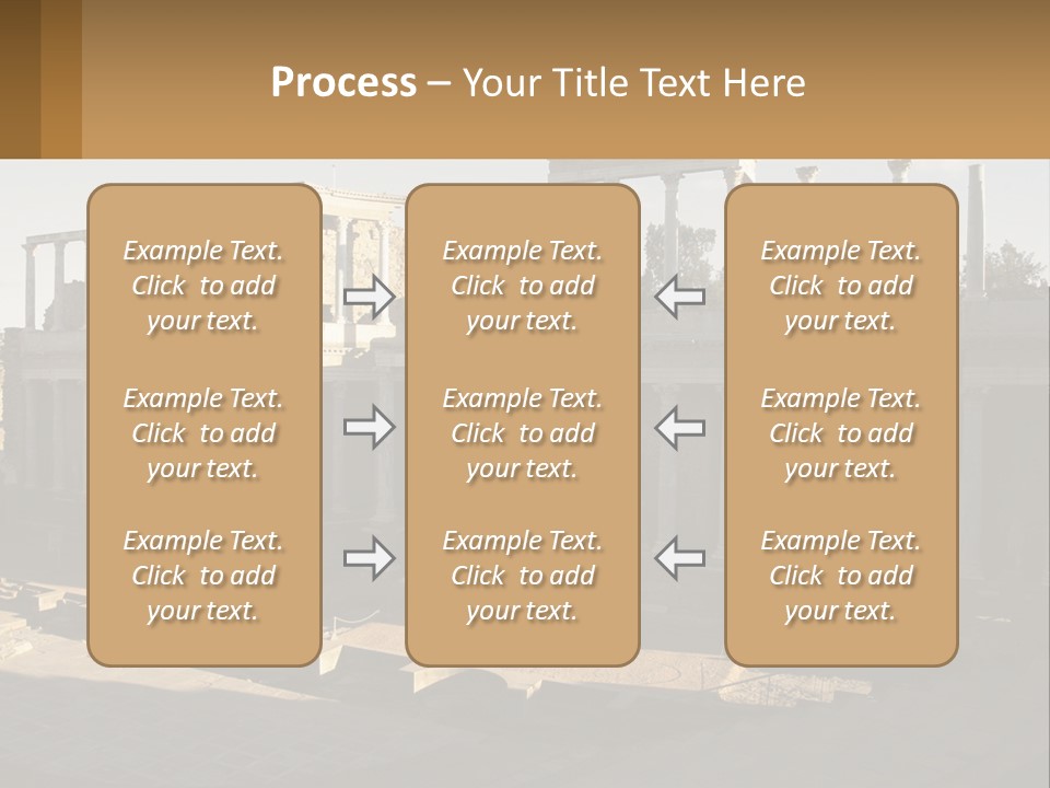 A Group Of Ruins With Columns In The Background PowerPoint Template