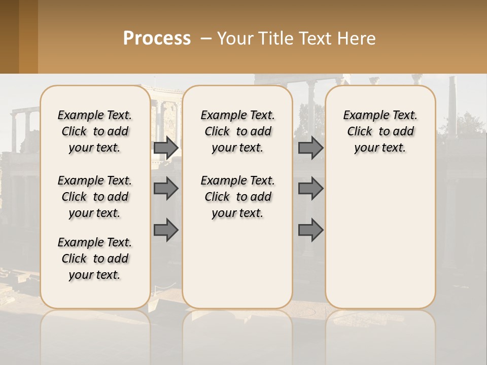 A Group Of Ruins With Columns In The Background PowerPoint Template