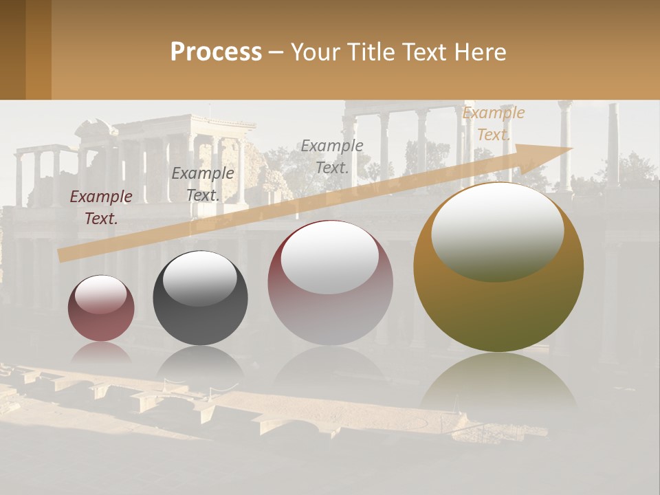 A Group Of Ruins With Columns In The Background PowerPoint Template