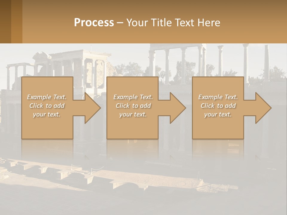 A Group Of Ruins With Columns In The Background PowerPoint Template