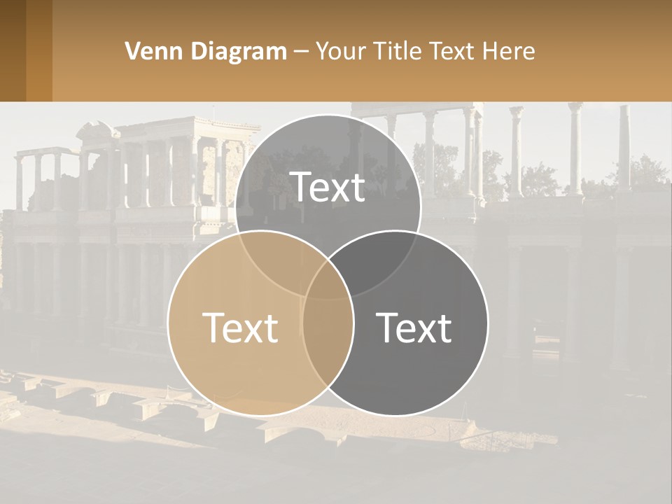 A Group Of Ruins With Columns In The Background PowerPoint Template