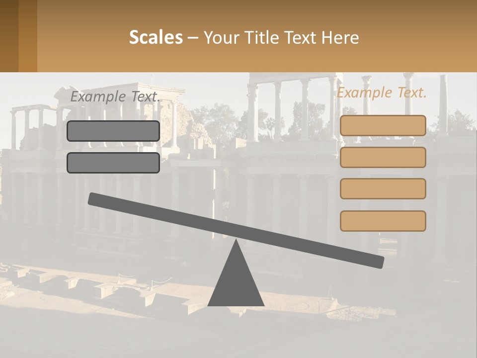 A Group Of Ruins With Columns In The Background PowerPoint Template