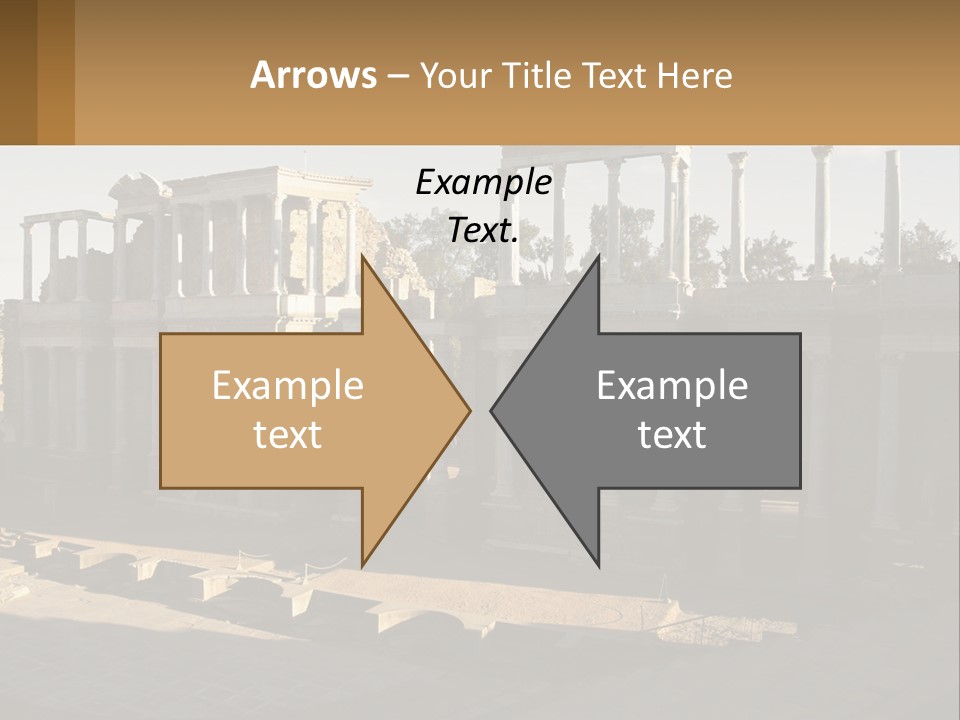 A Group Of Ruins With Columns In The Background PowerPoint Template