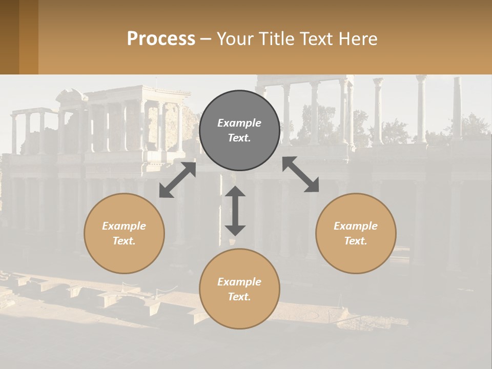 A Group Of Ruins With Columns In The Background PowerPoint Template