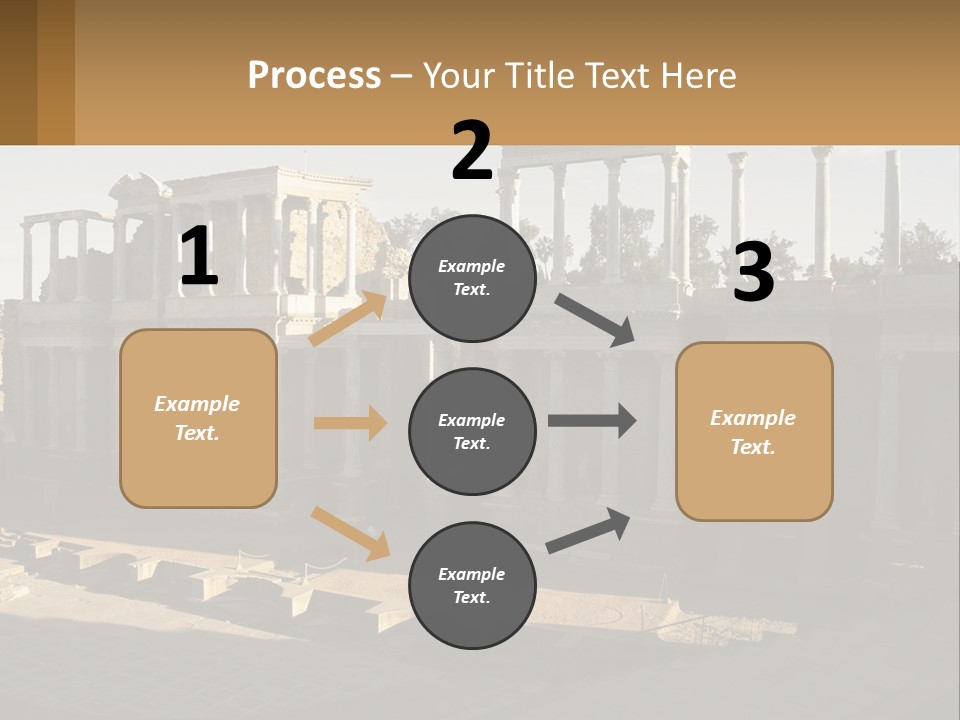 A Group Of Ruins With Columns In The Background PowerPoint Template