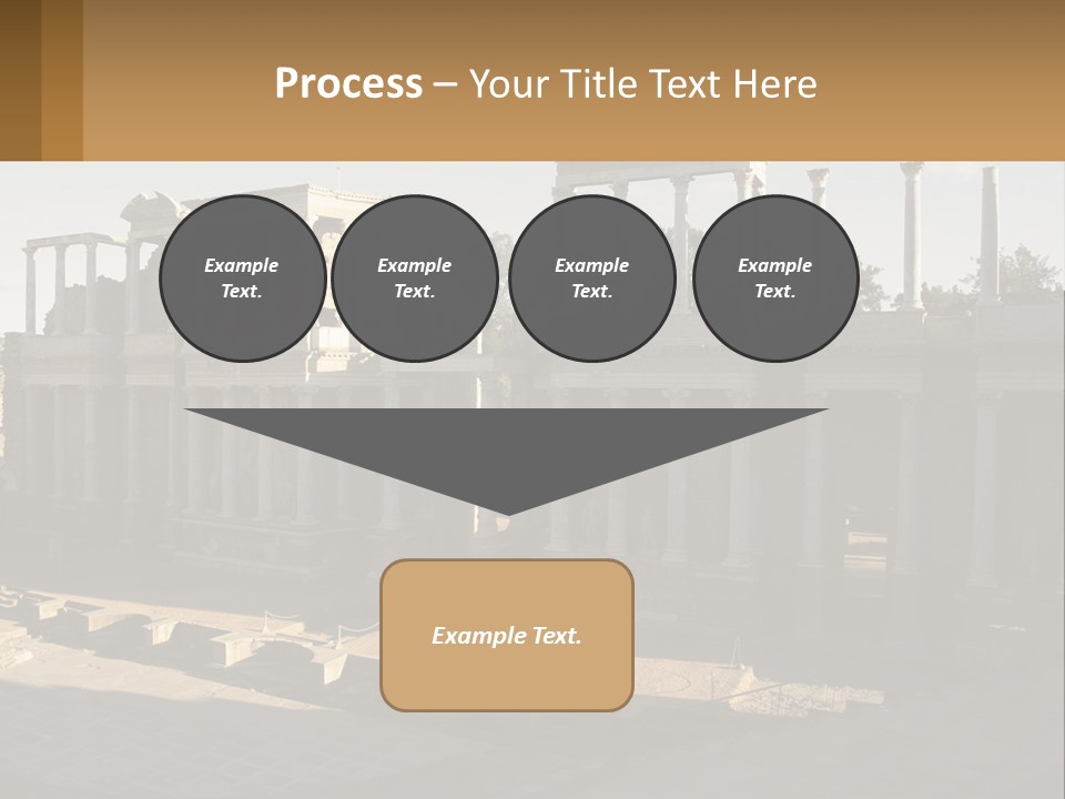A Group Of Ruins With Columns In The Background PowerPoint Template