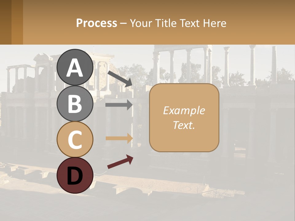 A Group Of Ruins With Columns In The Background PowerPoint Template