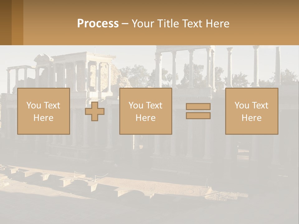 A Group Of Ruins With Columns In The Background PowerPoint Template