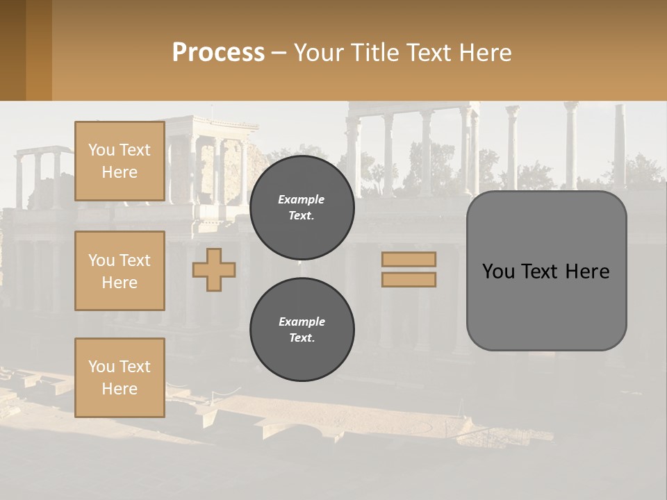 A Group Of Ruins With Columns In The Background PowerPoint Template