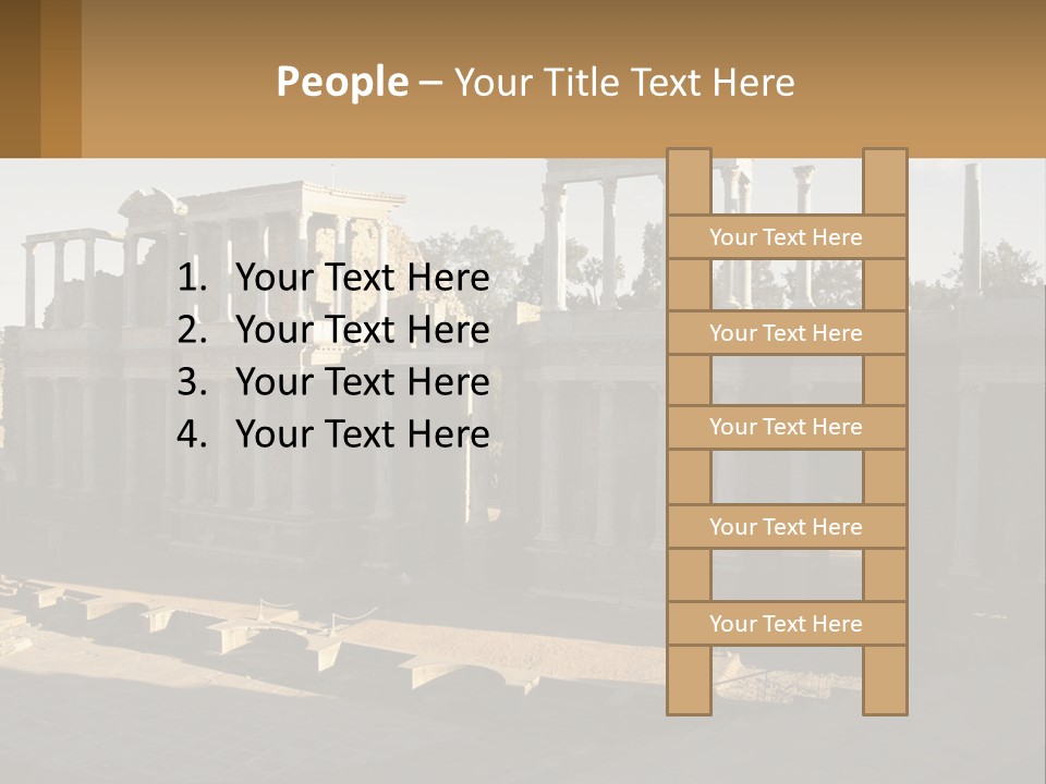 A Group Of Ruins With Columns In The Background PowerPoint Template