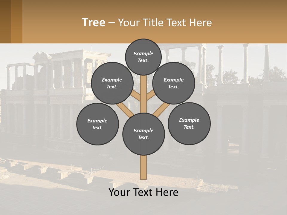 A Group Of Ruins With Columns In The Background PowerPoint Template