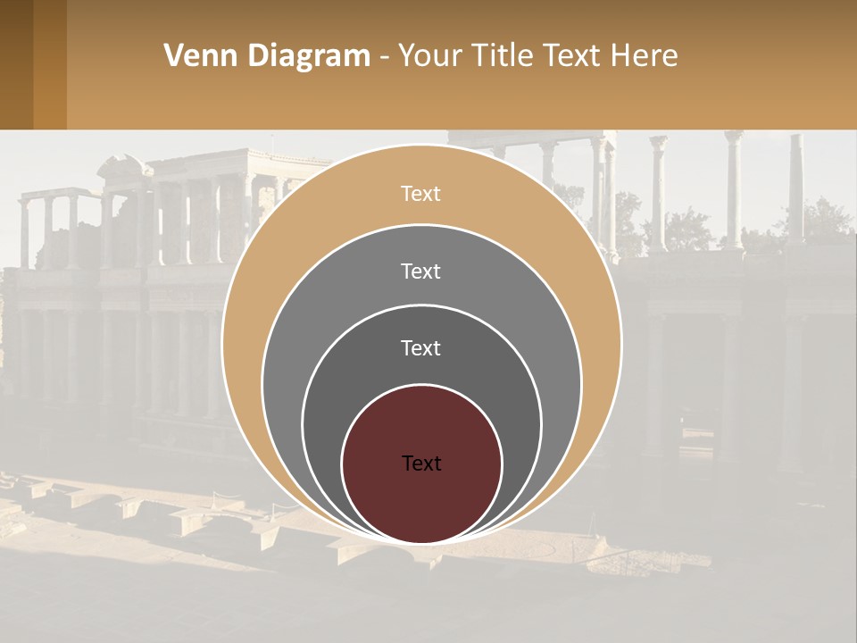 A Group Of Ruins With Columns In The Background PowerPoint Template