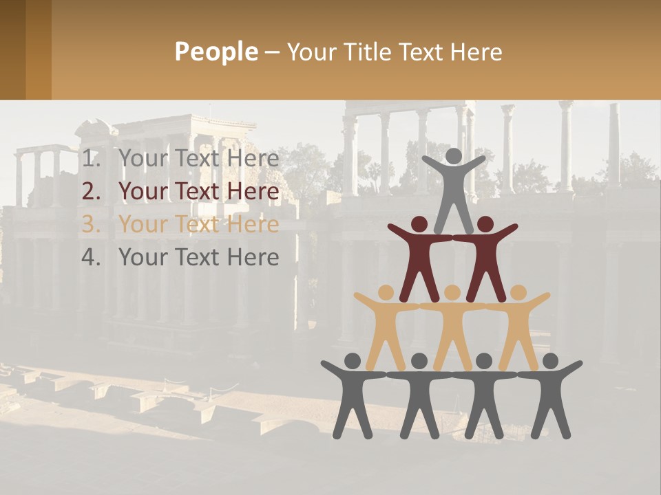 A Group Of Ruins With Columns In The Background PowerPoint Template